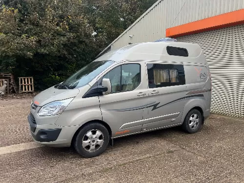 Small grey van with camper convesion